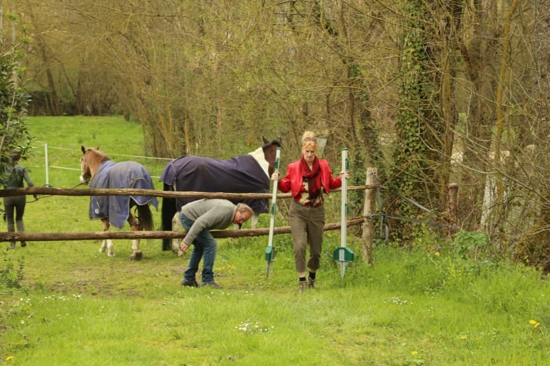 Helpen bij opbouw paddock