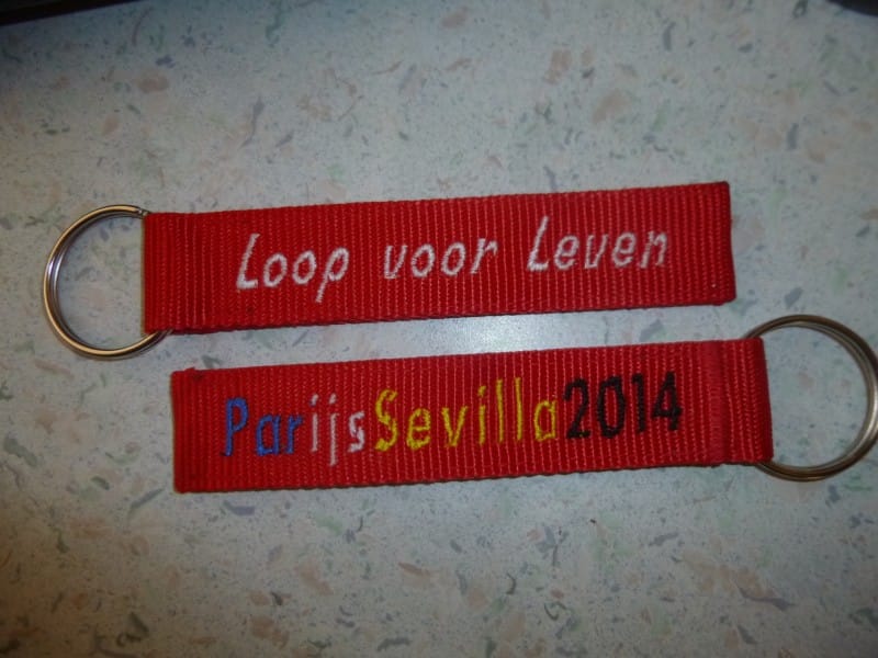 Sleutelhangers voor alle Op weg naar Sevilla avonturiers, met dank aan Patty